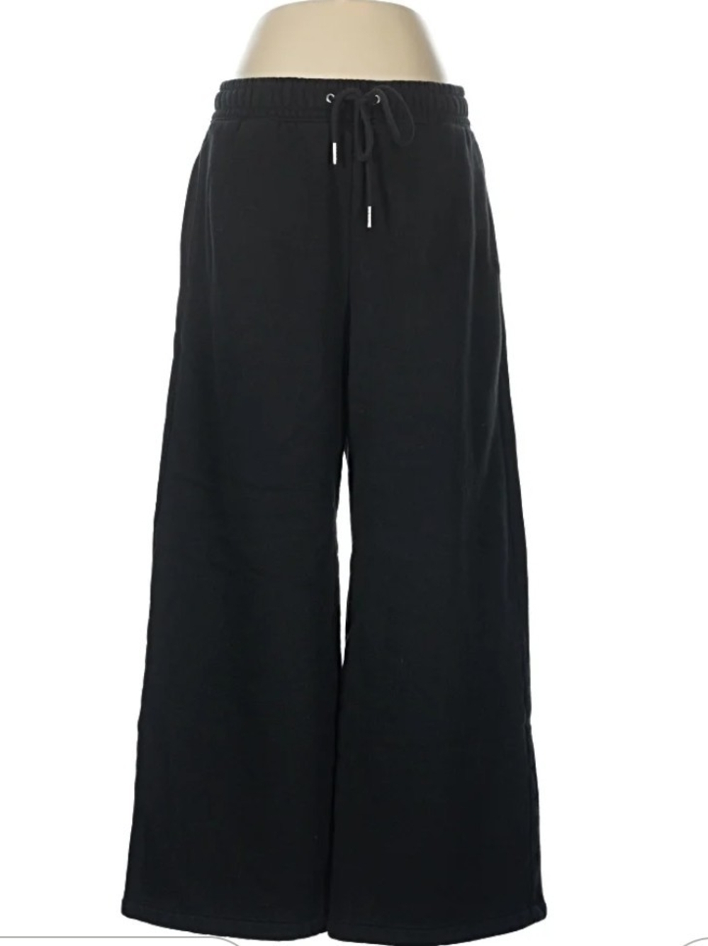 NWT Abercrombie & Fitch Wide Leg Women's Drawstring Dressy pants - Black Large